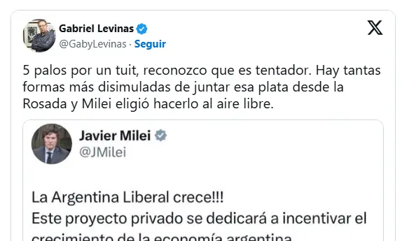 levinas tuit milei2